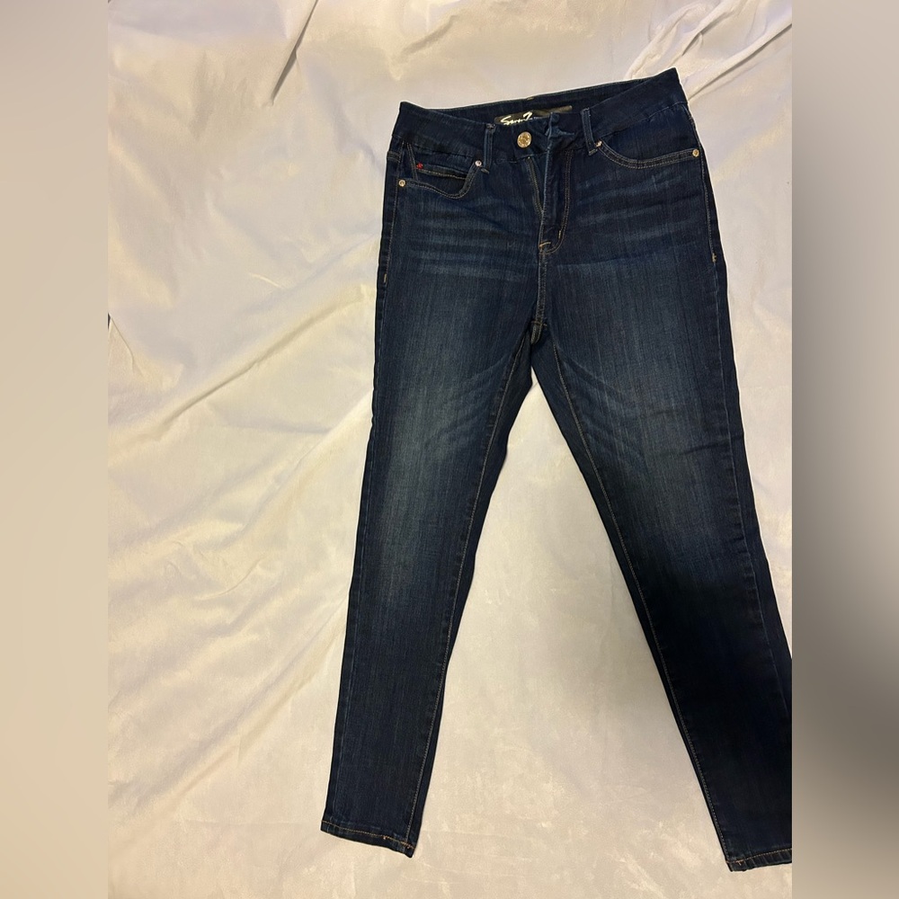 Seven7 Dark Blue Skinny Jeans